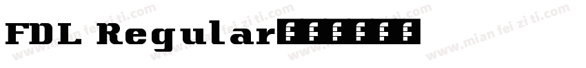 FDL Regular字体转换
